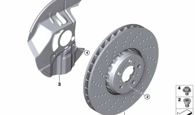 Guardabarros derecho para BMW Serie 5 F10, Serie 6 F06, F12, F13 (OEM 34112284432). Original BMW.