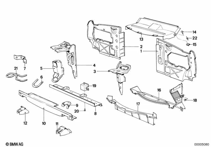 Linke untere Stütze für BMW Serie 5 E28 (OEM 41111900693). Original BMW