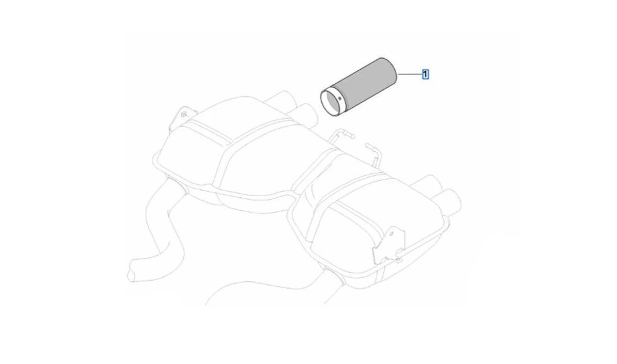 Embellecedor de escape OEM 18107842862 para BMW E92, E93. Original BMW.