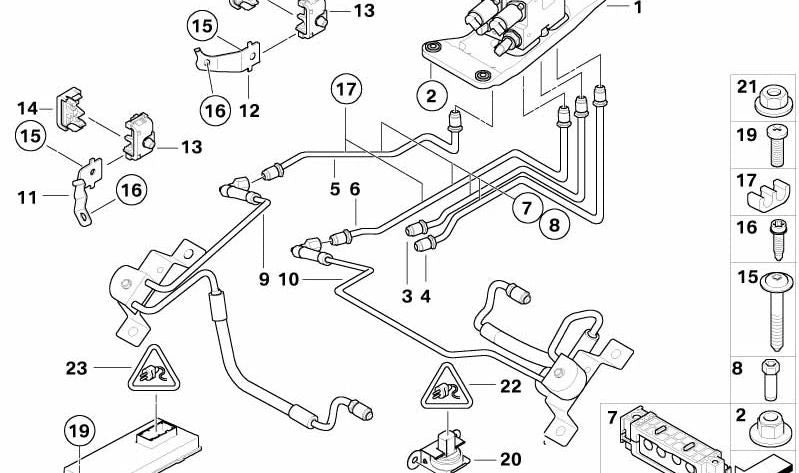 Pressure pipe for BMW X5 E70, X6 E71 (OEM 37136772443). Original BMW.