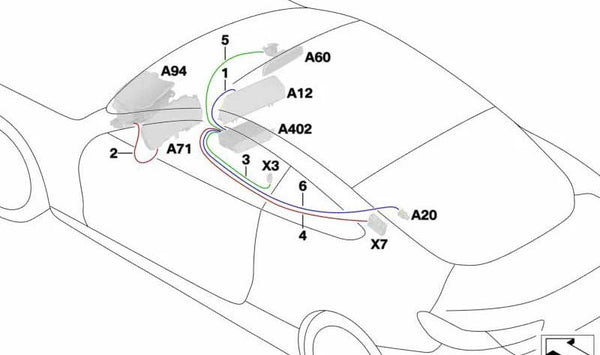 Cable HSD para BMW G14, G15 (OEM 61118702361). Original BMW