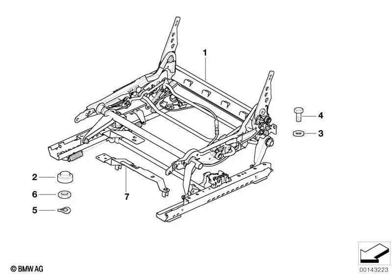 Left Center Connector Bracket for BMW Z4 E85, E86 (OEM 52107918359). Original BMW