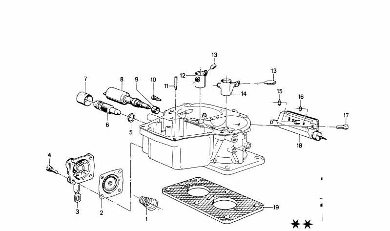 Atomizer for BMW E21, E12 (OEM 13111260514). Genuine BMW