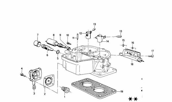 Atomizador para BMW E21, E12 (OEM 13111260514). Original BMW