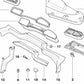 Tapa de servicio del microfiltro derecha para BMW E38 (OEM 64318390996). Original BMW