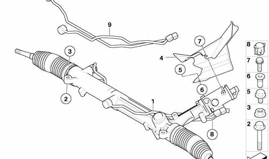 Protector de Calor para BMW E60, E61N, E63, E64 (OEM 32102282931). Original BMW