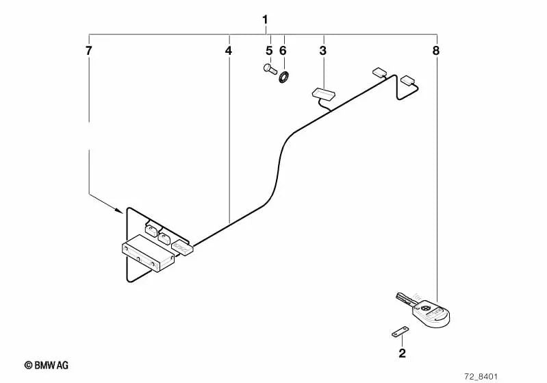 Cubierta del Mando a Distancia para BMW E36, E46, E39, E38, E31 (OEM 66128369082). Original BMW