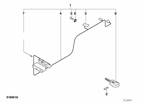 Sperrkreis para BMW Serie 5 E39 (OEM 65258364083). Original BMW