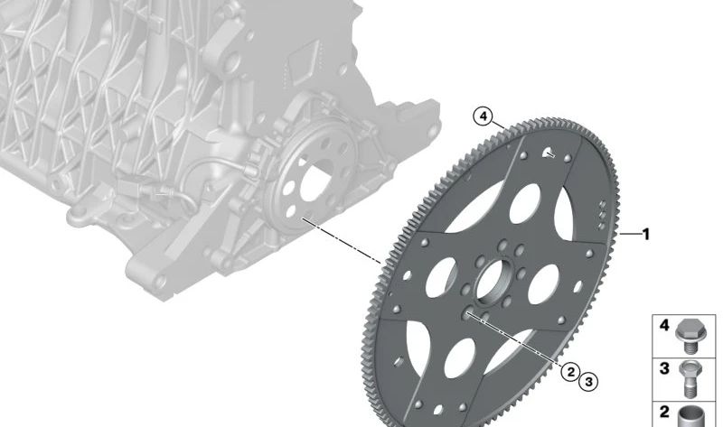 Volante de Inercia Automático para BMW Serie 7 E38, E65 (OEM 11222248539). Original BMW.