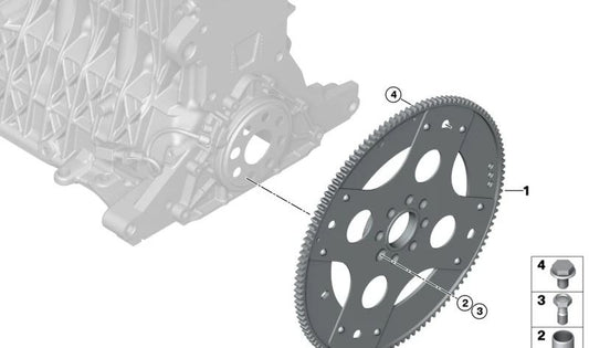 Automatic Flywheel for BMW 7 Series E38, E65 (OEM 11222248539). Original BMW.