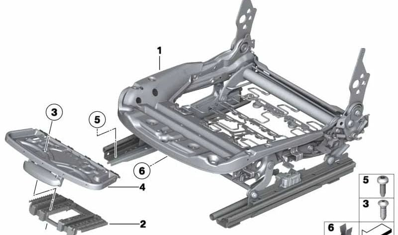 Abrazadera en U para BMW F25, F26 (OEM 52107354203). Original BMW