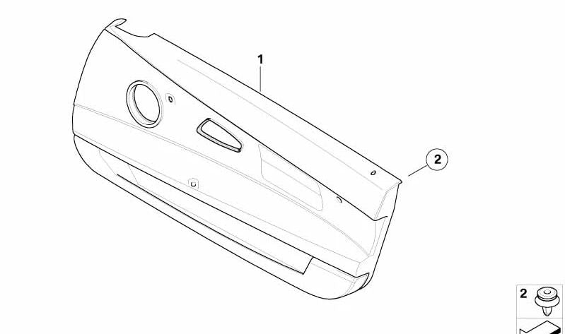 Revestimiento de puerta izquierda para BMW Z4 E85 (OEM 51417030497). Original BMW