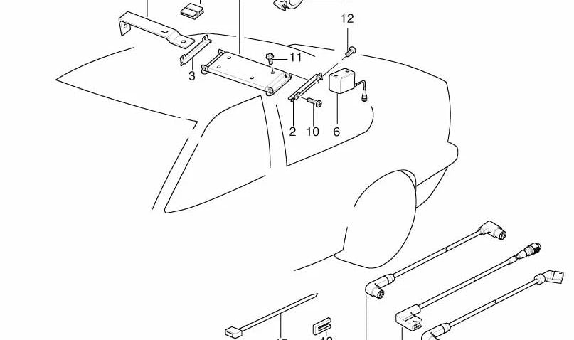 Soporte para cambiador de CD OEM 65128361146 para BMW E36. Original BMW