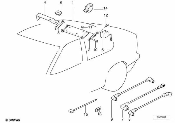 Cable de conexión para BMW E36 (OEM 65128361089). Original BMW