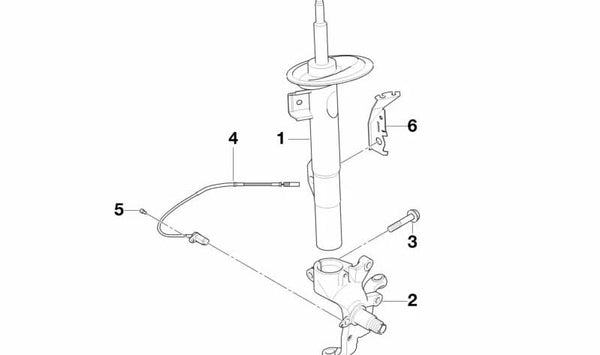 Amortiguador delantero derecho OEM 31311091926 para BMW E38. Original BMW.