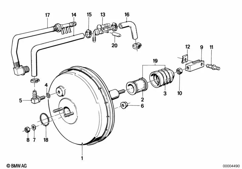 Non-return valve for BMW E30, E28 (OEM 34331154771). Genuine BMW.