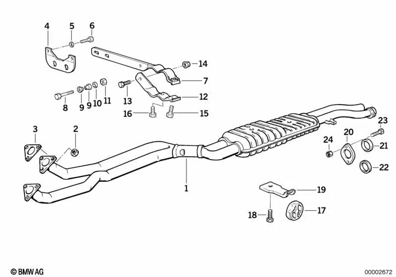 Abrazadera para BMW E36 (OEM 18301744913). Original BMW.