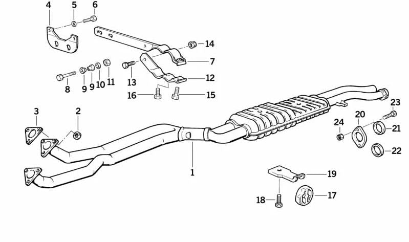 OEM Escape Support 18211723649 per BMW 3 Series (E36). BMW originale.