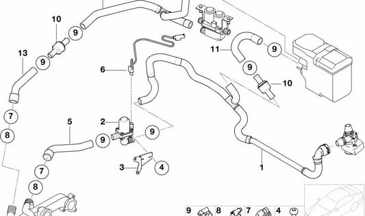 Cable Adaptador para BMW X5 E53 (OEM 61126911085). Original BMW