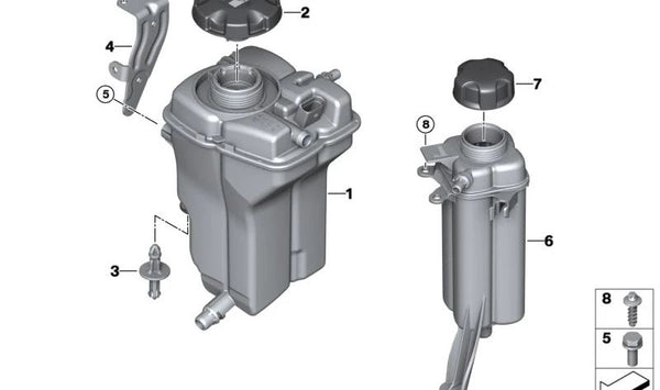 Pasador de expansión para BMW G87 Serie 2, G80, G80N, G81, G81N Serie 3, G82, G82N, G83, G83N Serie 4 (OEM 17138746103). Original BMW