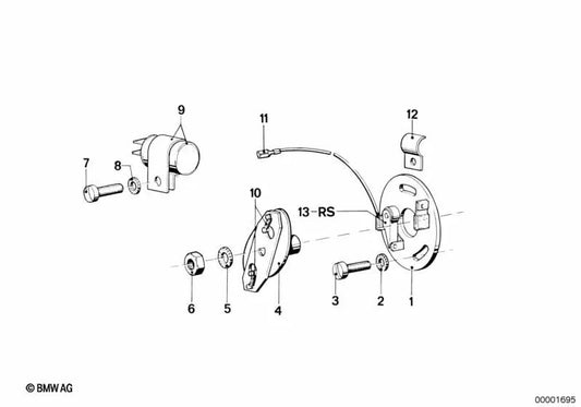 Regulador centrífugo para BMW E70, E53, E46 Serie 3 E46 F30 (OEM 12111356286). Original BMW