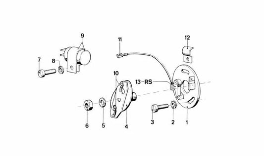 OEM -Zündpunkte 12111243556 für BMW Motorrad {R50, R50/2, R50S}. Original BMW.