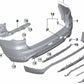 Cubierta de gancho de remolque imprimada trasera para BMW X3 G01 (OEM 51127953954). Original BMW.