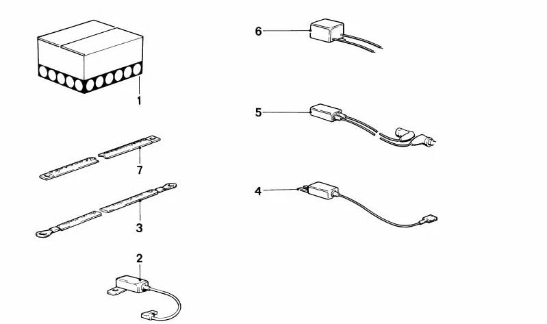 Cable de masa para capó delantero OEM 65311286068 para BMW E30. Original BMW.