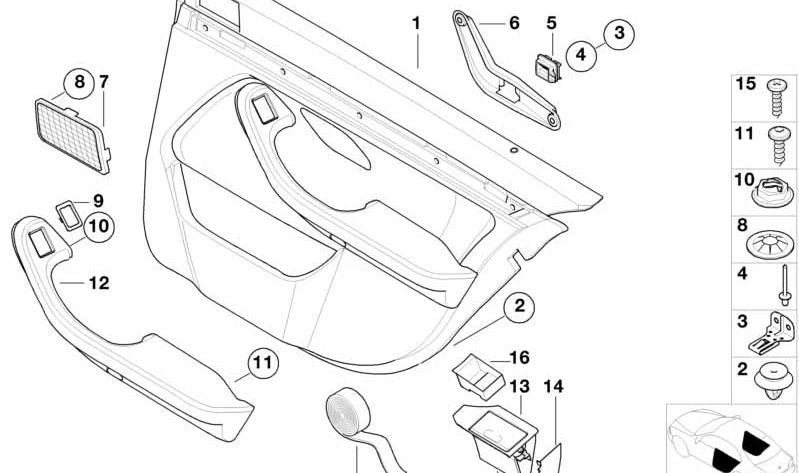 Zubehör für Aschenbecher BMW E39, E70 (OEM 51429119635). Original BMW