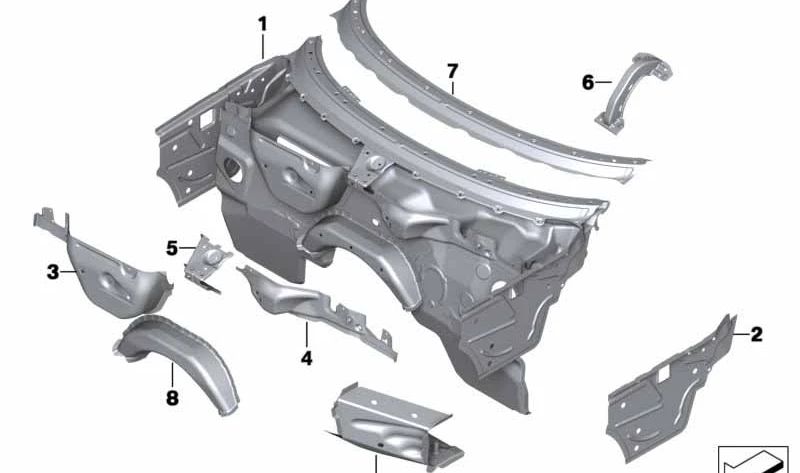 Rear wall heater OEM 41007224917 for BMW Z4 (E89). Original BMW.