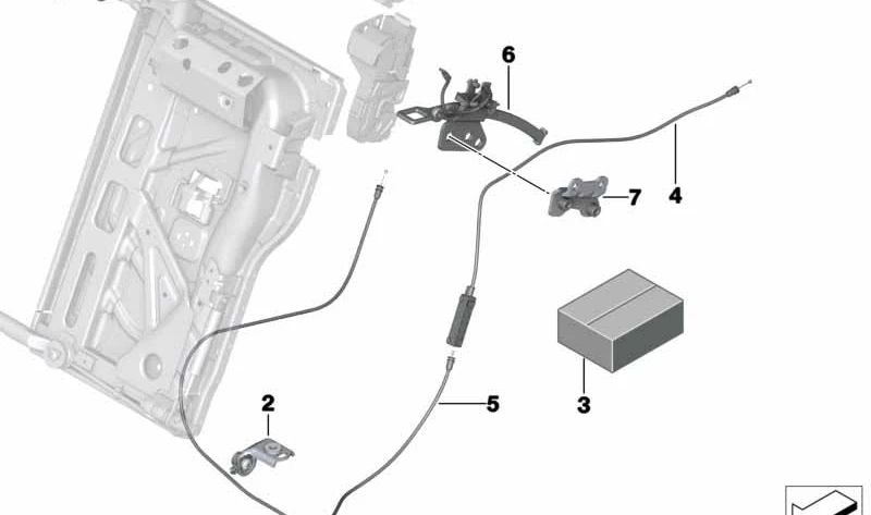 Cable de Desbloqueo para BMW F34, F34N (OEM 52207324495). Original BMW