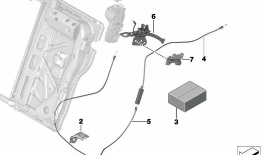 Cable de Desbloqueo para BMW F34, F34N (OEM 52207324495). Original BMW