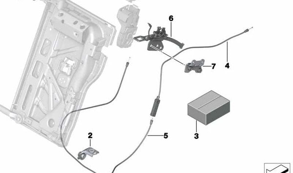 Regulador de inclinación del asiento izquierdo para BMW Serie 3 F34, F34N (OEM 52207306237). Original BMW.