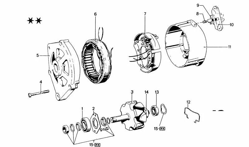 Resorte presión OEM 12311268412 para BMW E21, E12, E24, E23. Original BMW.