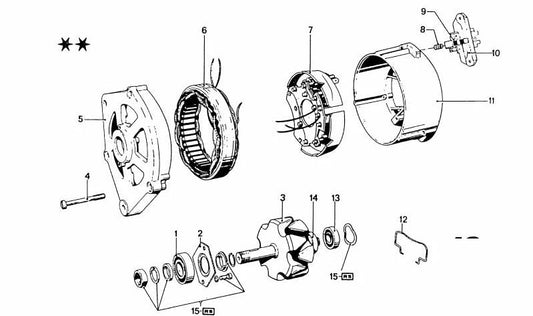 Resorte presión OEM 12311268412 para BMW E21, E12, E24, E23. Original BMW.