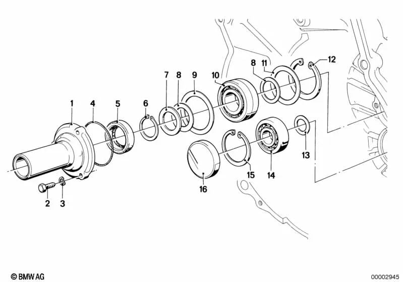 Distanciador para BMW E21, E30, E12, E28 (OEM 23121606151). Original BMW