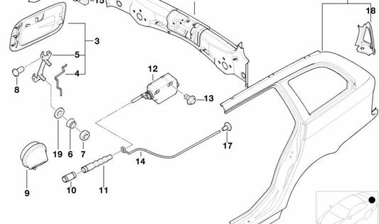 Farol trasero derecho para BMW Serie 3 E46 (OEM 41217022412). Original BMW