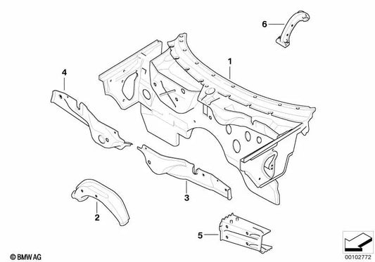 Soporte de Columna de Dirección para BMW Z4 E85, E86 (OEM 41137064707). Original BMW.