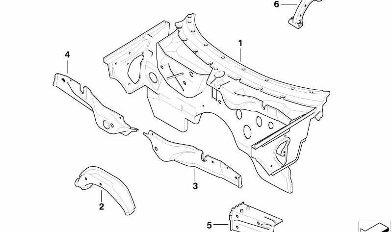 Partition for BMW Z4 E85, E86 (OEM 41137064617). Genuine BMW