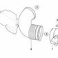 Rechter Faltenbalg für BMW E65, E66 (OEM 13717502264). Original BMW