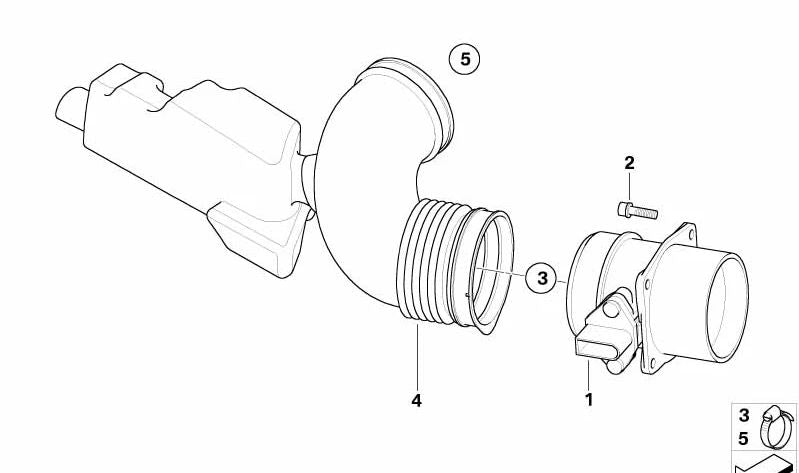 Rechter Faltenbalg für BMW E65, E66 (OEM 13717502264). Original BMW