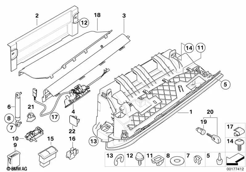 Parte Inferior del Cierre para BMW E93, E93N (OEM 51167151355). Original BMW