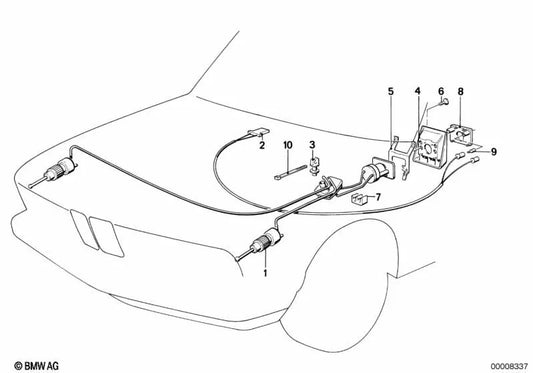 Headlight Range Adjuster for BMW 5 Series E28, 6 Series E24, 7 Series E23 (OEM 63121386148). Original BMW.