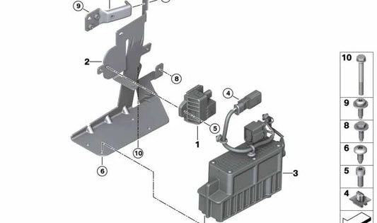 Calentador Eléctrico del Motor para BMW Serie 1 F40, Serie 2 F44, F45N, F46N, X1 F48, F48N, X2 F39, MINI F54, F60 (OEM 12218597047). Original BMW