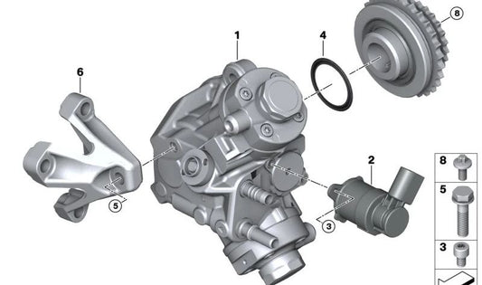 Kettenrad für BMW G20, G21, G30, G31, G32, G11, G12, G14, G15, G16, G01, G02, G05, G06, G07 (OEM 13528584812). Original BMW