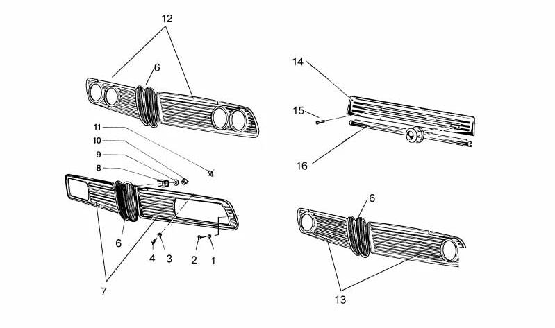 Rejilla Central Decorativa para BMW (OEM 51135780112). Original BMW