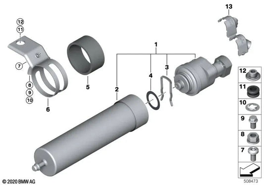 Fuel Filter Holder for BMW E90N, E91N, E92N (OEM 13328514466). Original BMW.