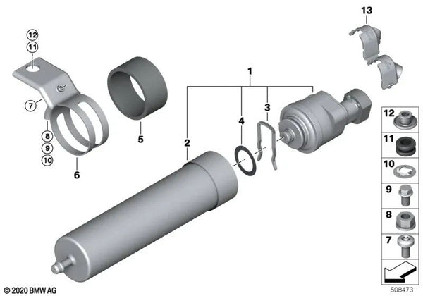 Casquillo de separación para BMW Serie 3 E90N, E91N, E92N, E93N (OEM 13328511902). Original BMW