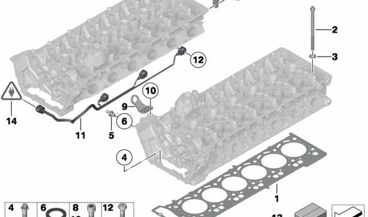 Juego de Tornillos para Cabeza de Cilindro para BMW Serie 7 F01, F02 (OEM 11127582455). Original BMW