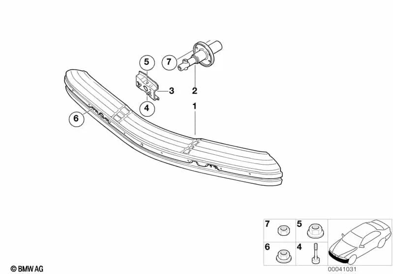 Träger per la serie BMW 3 E36 (OEM 51112267451). BMW originale